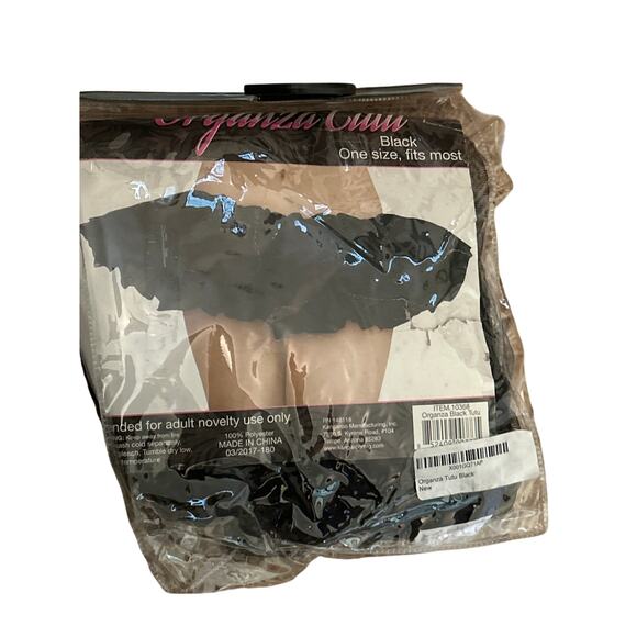 NIP Adult Black Organza Tutu One Size Fits Most 28" Waist Very Stretchy - Picture 1 of 6